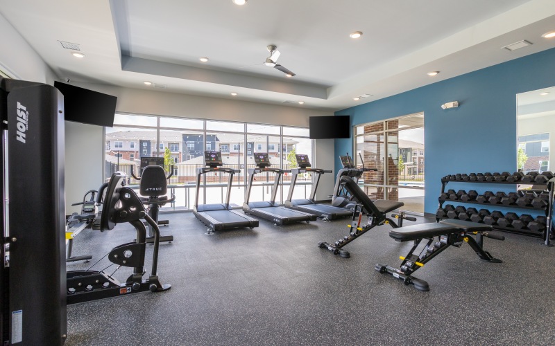 finess center with workout amenities
